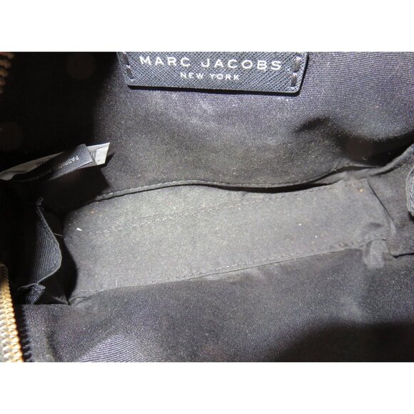 Marc Jacobs Black Playback Italian Saffiano Leather Crossbody Dome Saddle Bag - Picture 7 of 15